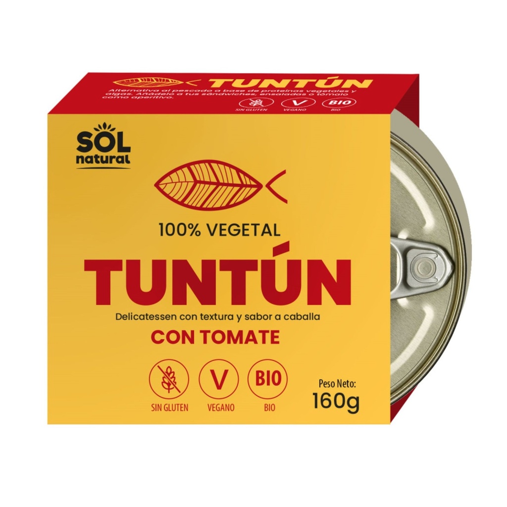 TUNTUN CABALLA VEGANA CON TOMATE 160G SOL NATURAL
