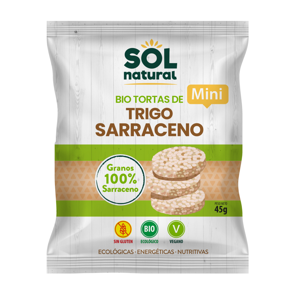 MINI TORTITAS DE TRIGO SARRACENO BIO 45G SOL NATURAL