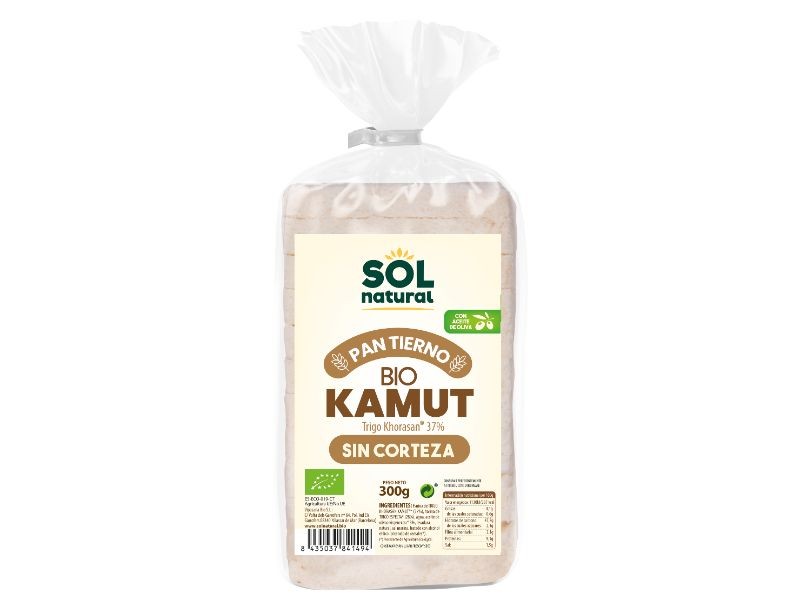 PAN TIERNO DE KAMUT SIN CORTEZA 300G SOL NATURAL