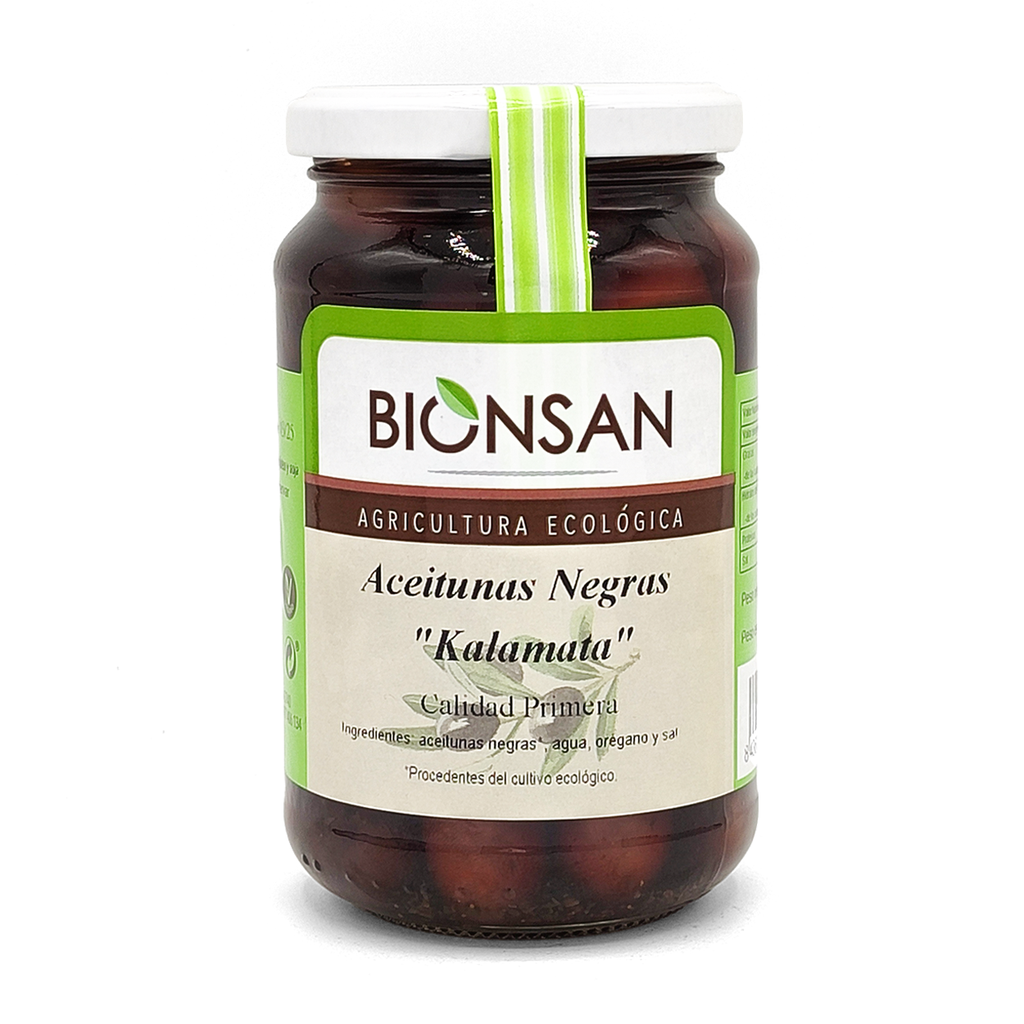 ACEITUNAS NEGRAS KALAMATA 200G BIONSAN
