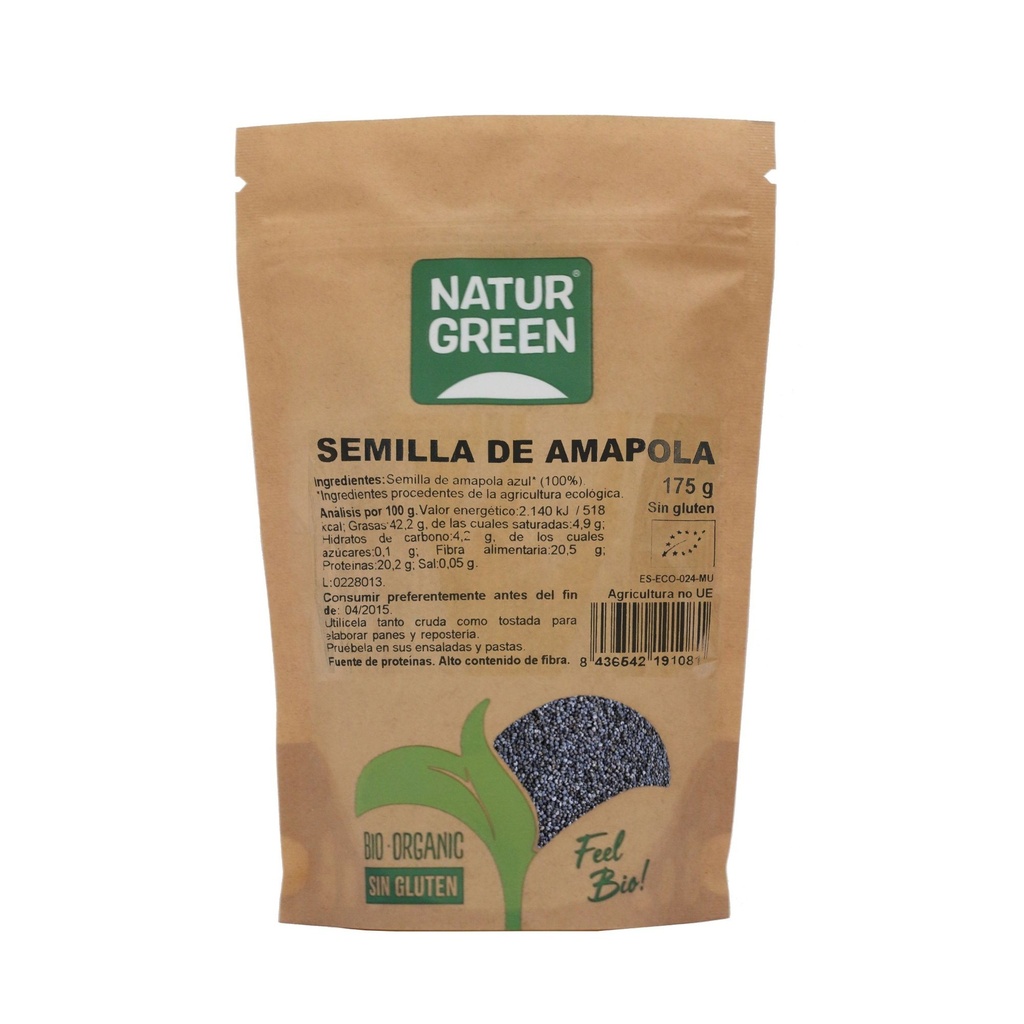 SEMILLA DE AMAPOLA 175G NATURGREEN