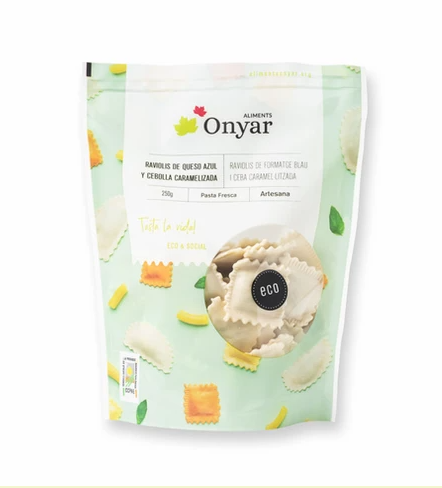 RAVIOLIS QUESO AZUL CEBOLLA CARAMELIZADA 250G ONYAR