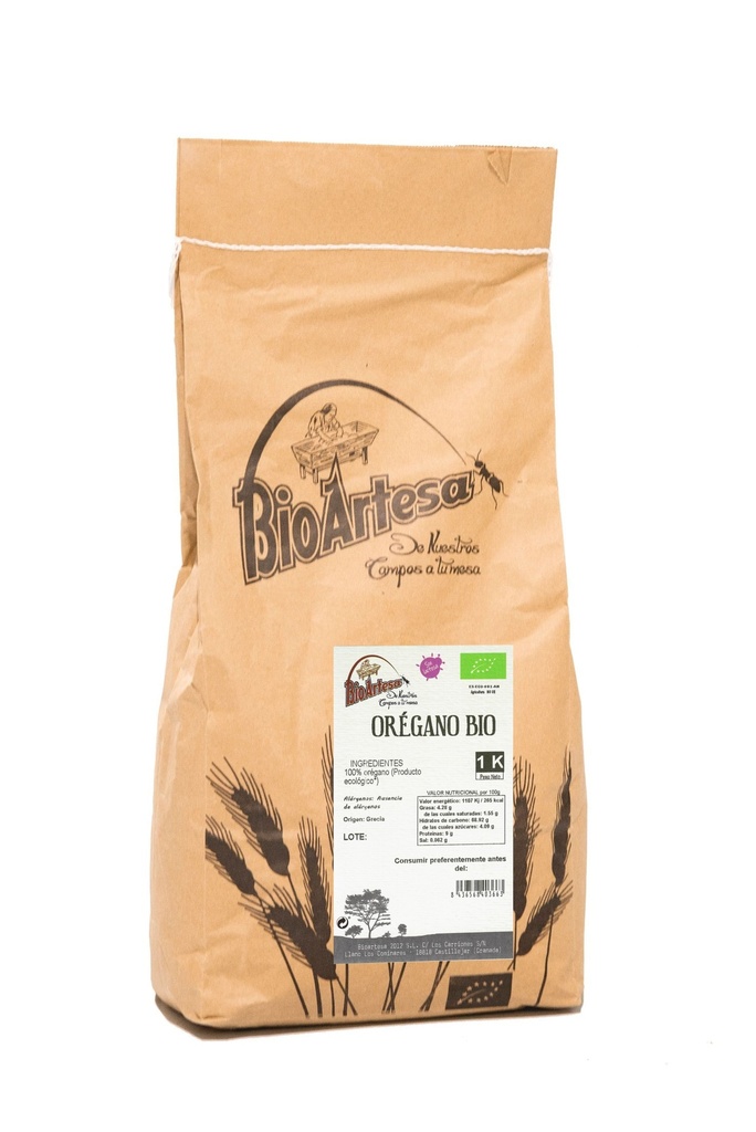 OREGANO ESPECIA BIO 1KG BIOARTESA