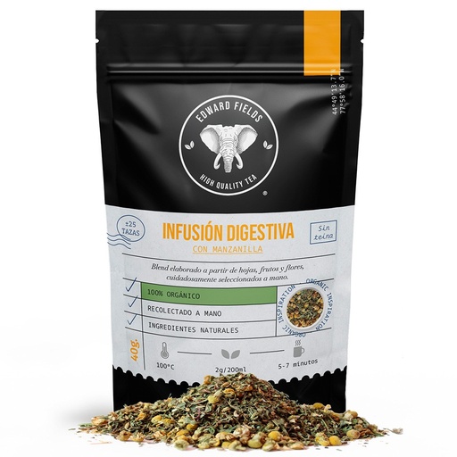[28187] INFUSION DIGESTIVA CON MANZANILLA ECOLOGICA A GRANEL 40G EDWARD FIELDS