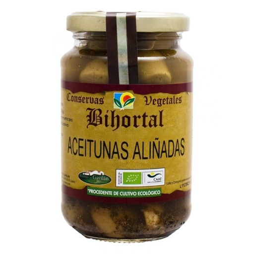 [20437] ACEITUNAS ALIÑADAS VERDES 345G BIHORTAL