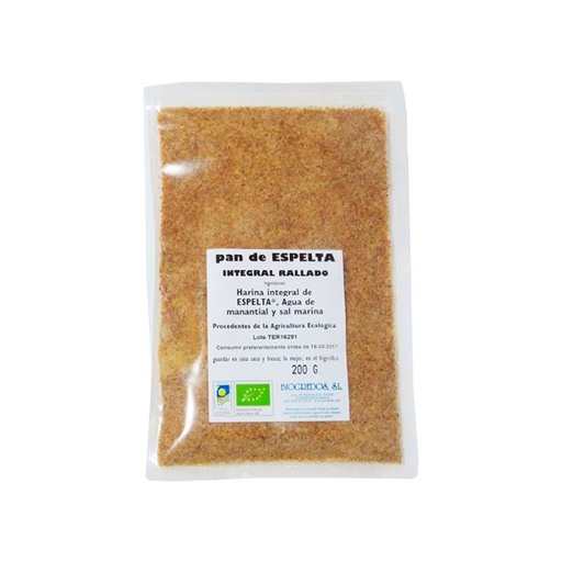 [14745] PAN RALLADO INTEGRAL ESPELTA 200G BIOGREDOS