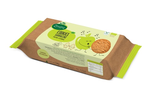 [29775] COOKIES MANZANA Y  ALMENDRAS BIO S/G 130G ZEALIA
