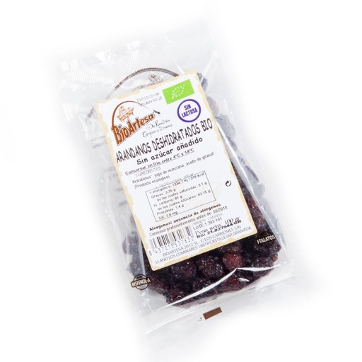 [12038] ARANDANO ROJO DESHIDRATADO SIN AZUCAR 100G BIOARTESA
