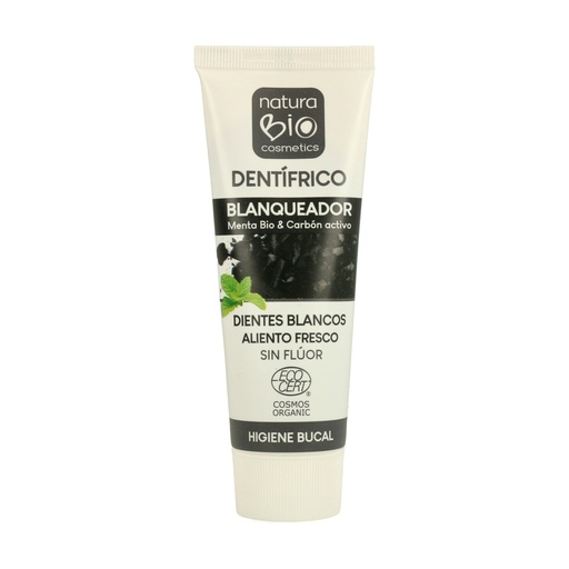 [18878] DENTÍFRICO BLANQUEADOR MENTA&CARBÓN 75ML NATURABIO