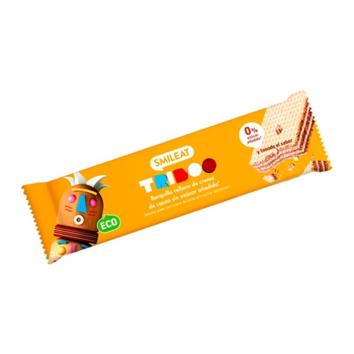[29653] BARQUILLO RELLENO DE CREMA DE CACAO 30G SMILEAT