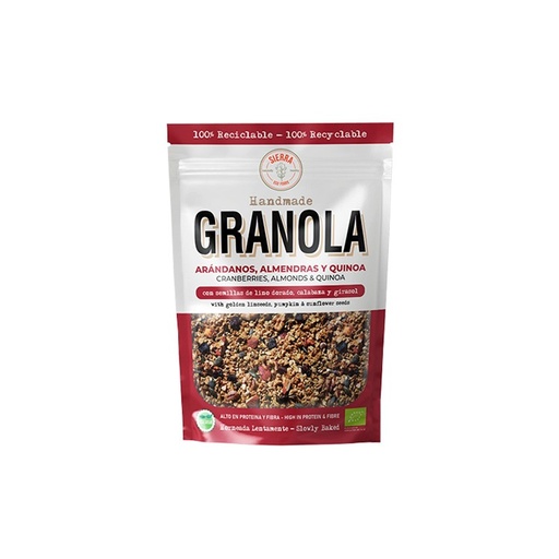 [22779] GRANOLA DE ARÁNDANOS ROJOS, ALMENDRAS Y QUINOA 300G SIERRA