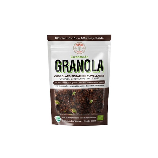 [22780] GRANOLA DE CHOCOLATE, PISTACHOS Y AVELLANAS 300G SIERRA