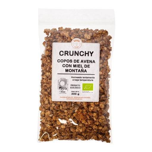 [22783] CRUNCHY DE AVENA CON MIEL DE MONTAÑA 300G SIERRA ECO FOODS