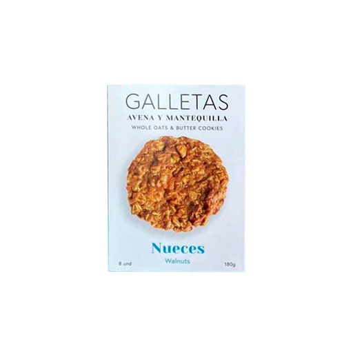 [24072] GALLETAS AVENA NUECES 8UD 180G SIERRA ECO FOODS
