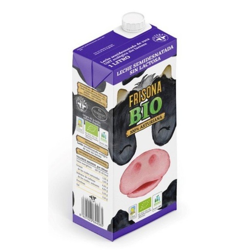 [24062] LECHE SEMIDESNATADA SIN LACTOSA BIO 1L FRISONA