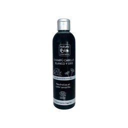 CHAMPÚ TRATAMIENTO CABELLO BLANCO Y GRIS GARDENIA & ACIANO BIO 250ML NATURABIO