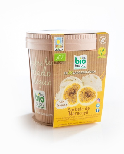 [29165] HELADO VEGANO MARACUYÁ 480ML THE BIO FACTORY