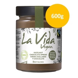 CREMA CHOCOLATE AVELLANA VEGANA 600G LA VIDA VEGAN