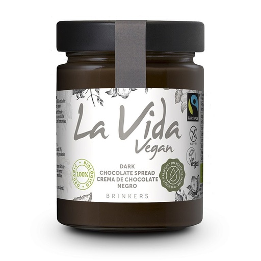 [15309] CREMA CHOCOLATE NEGRO VEGANA 270G LA VIDA VEGAN