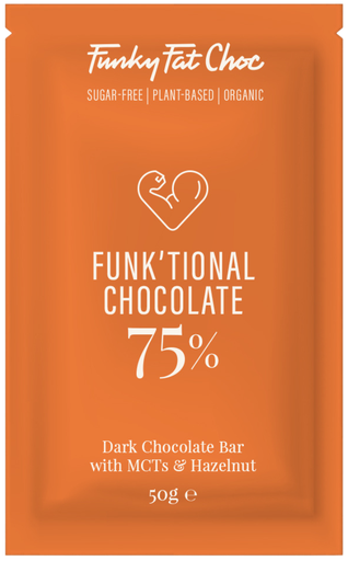 [27044] CHOCOLATE KETO 71% CON AVELLANAS 50G FUNKY FAT CHOC
