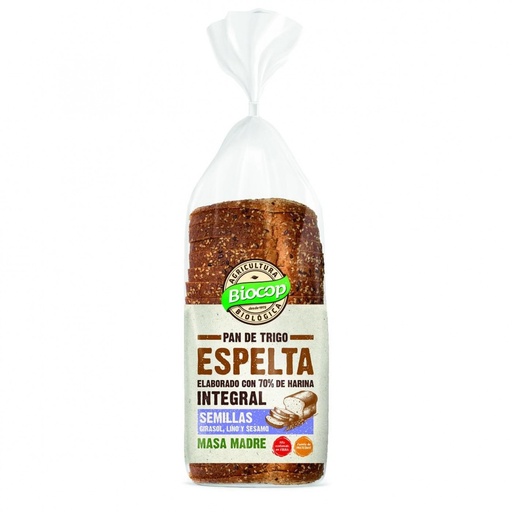 [20725] PAN DE MOLDE ESPELTA INTEGRAL SEMILLAS 400G BIOCOP