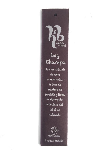 [16854] INCIENSO NATURAL NAG CHAMPA 10U H&B