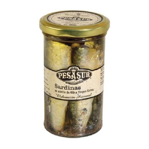 [16405] SARDINAS EN ACEITE OLIVA 195G CRISTAL PESASUR
