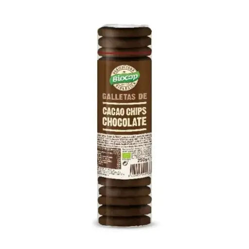 [15107] GALLETA CACAO CON CHIP DE CHOCOLATE 250G BIOCOP