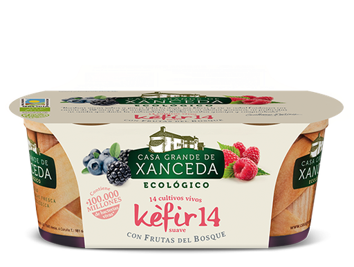[18015] KÉFIR 14 CON FRUTAS DEL BOSQUE 2X125G CASA XANCEDA