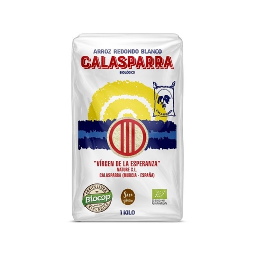 [16420] ARROZ ENVASE PLÁSTICO BLANCO CALASPARRA 1KG BIOCOP