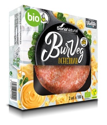 BURVEG CHEDDAR 2x100G SORIA NATURAL