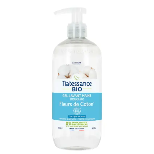 [29895] GEL LIMPIADOR MANOS FLOR ALGODON  500 ML NATESSANCE