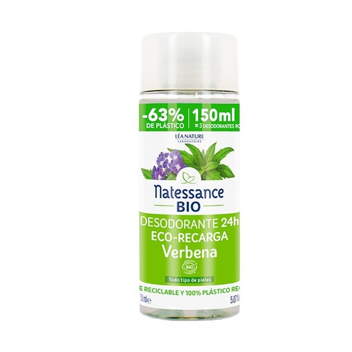 [29213] ECO-RECARGA DESODORANTE VERBENA 150 ML NATESSANCE