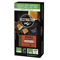 CAFÉ CÁPSULAS 100% ARÁBICA PERÚ 10UD DESTINATION
