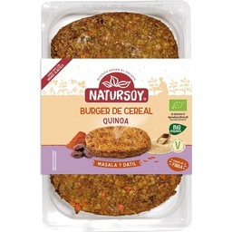 BURGER QUINOA, MASALA Y DATIL 160G NATURSOY