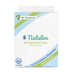 DETERGENTE EN TIRAS NATURAL SIN PERFUME ECO 36UD NATULIM