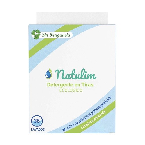 [27986] DETERGENTE EN TIRAS NATURAL SIN PERFUME  ECO 36U NATULIM