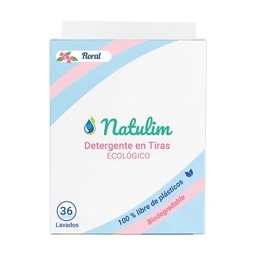 DETERGENTE EN TIRAS FLORAL ECO 36UD NATULIM