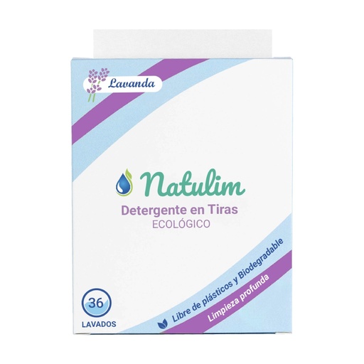 [27987] DETERGENTE EN TIRAS LAVANDA ECO 36U NATULIM