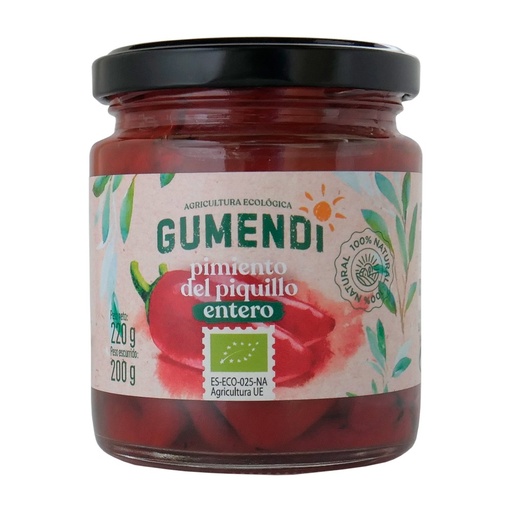 [12727] PIMIENTOS PIQUILLO ENTEROS 220G GUMENDI