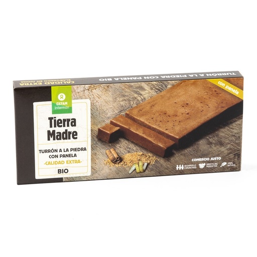 [16722] TURRON A LA PIEDRA BIO CON PANELA 200G INTERMON