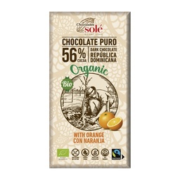CHOCOLATE NEGRO 56% NARANJA 100G SOLÉ