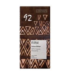 CHOCOLATE NEGRO 92% CACAO 80G VIVANI
