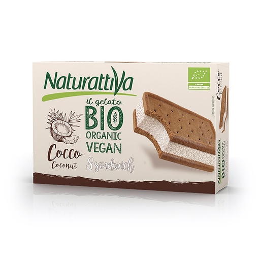 [22174] SANDWICH HELADO A BASE DE COCO 8 UDX40G NATURATIVA