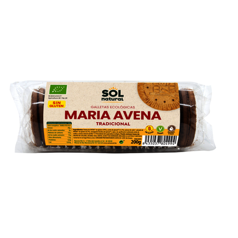 [27566] GALLETAS MARÍA AVENA SIN GLUTEN 200G SOL NATURAL
