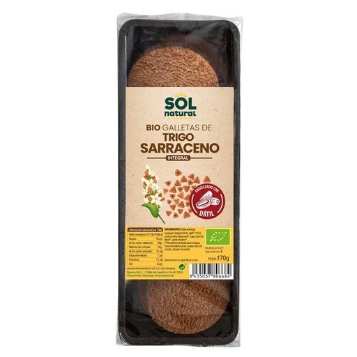 [27564] GALLETAS DE TRIGO SARRACENO CON DÁTILES 170G SOL NATURAL