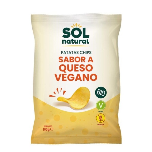 [28142] PATATAS FRITAS CON SABOR A QUESO VEGANO 100G SOL NATURAL