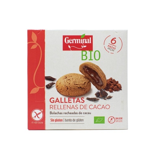[9364] GALLETAS RELLENAS DE CREMA DE CACAO 200G GERMINAL