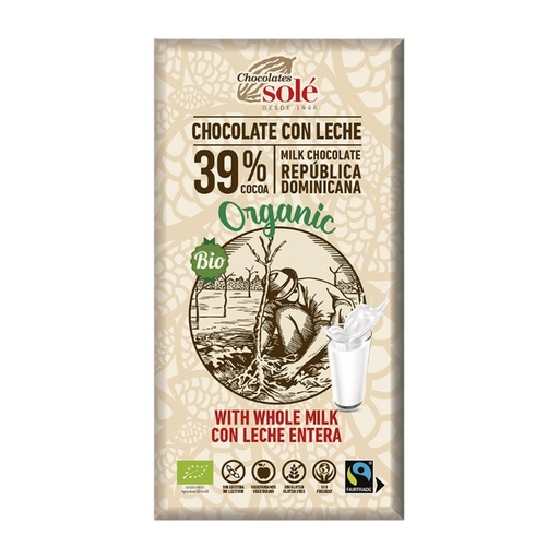 [8620] CHOCOLATE CON LECHE 39% 100G SOLÉ