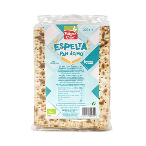 [2762] PAN ÁCIMO ESPELTA 200G FINESTRA